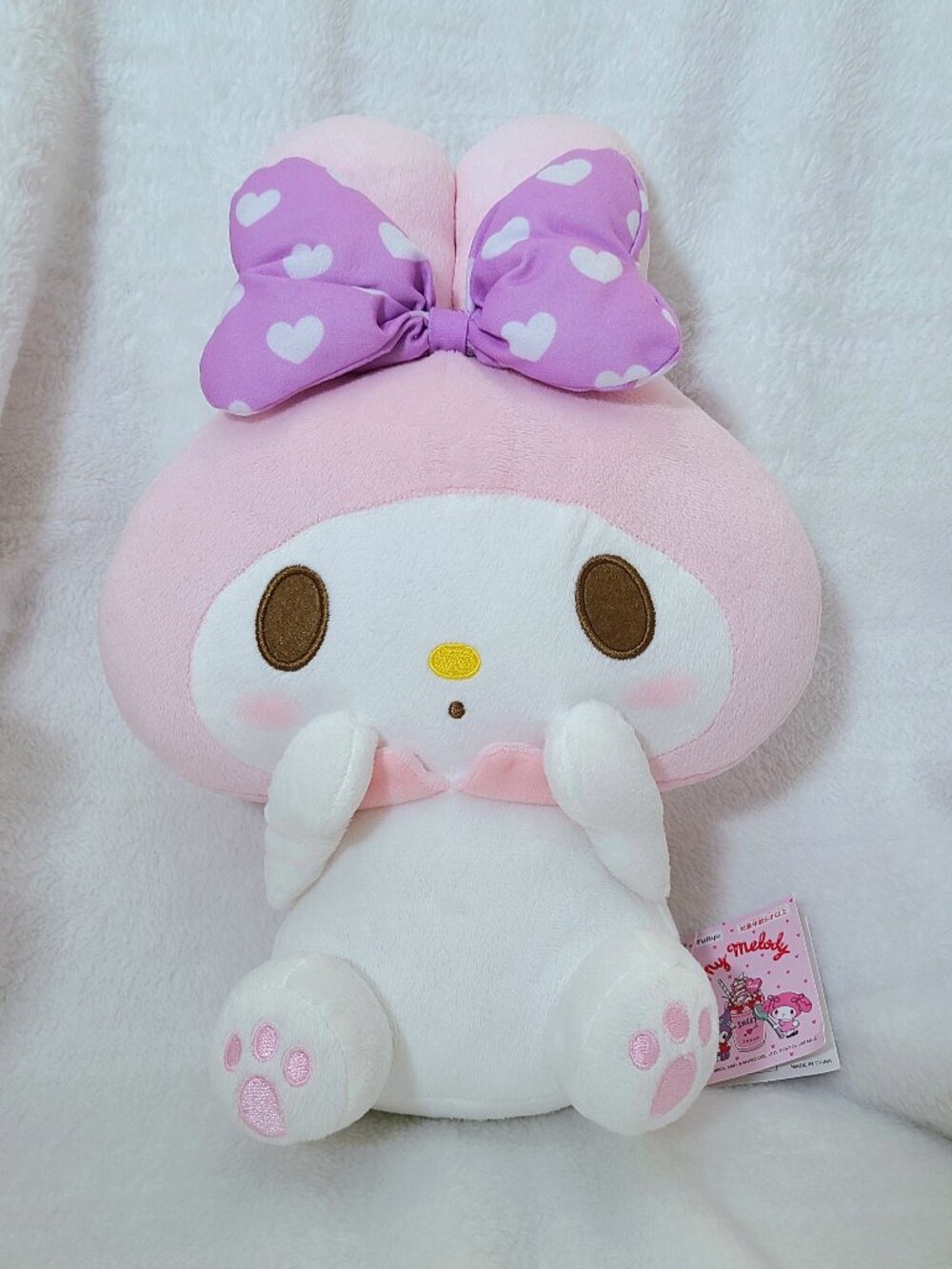 Adorable Sanrio MY MELODY Big Plush Doll Mimimusubi 15 inches Crane Game Japan